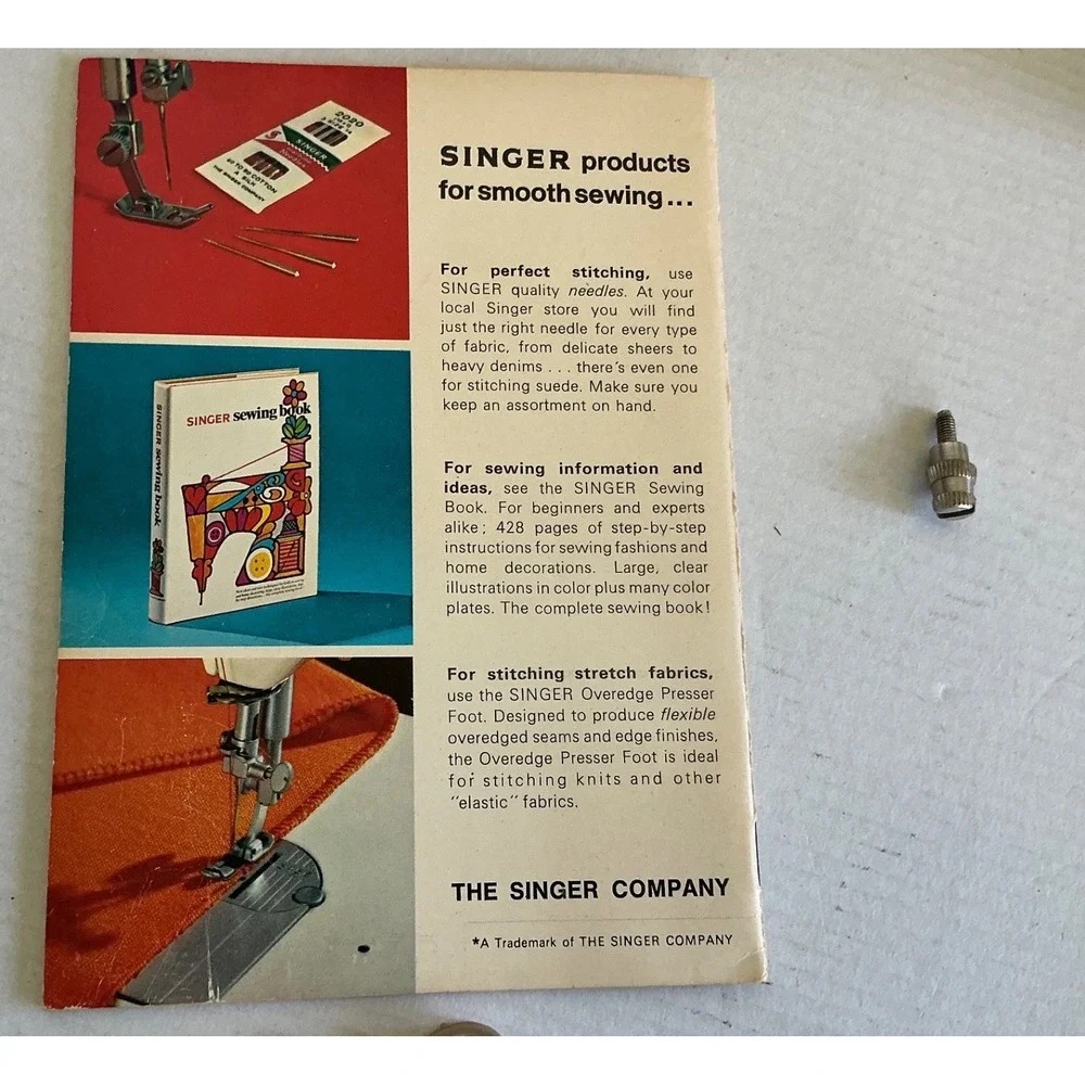 Singer Vintage Professional Buttonholer Attachment 1973 Sewing Tool Kit Boxed